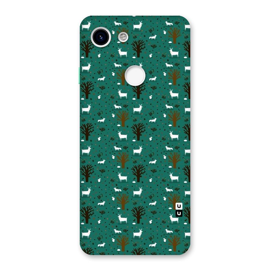 Animal Grass Pattern Back Case for Google Pixel 3