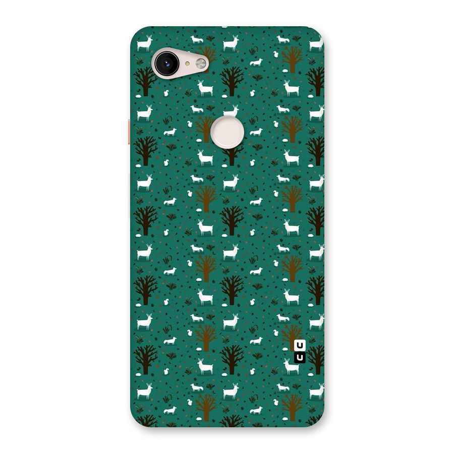 Animal Grass Pattern Back Case for Google Pixel 3 XL