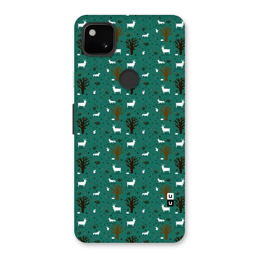 Animal Grass Pattern Back Case for Google Pixel 4a