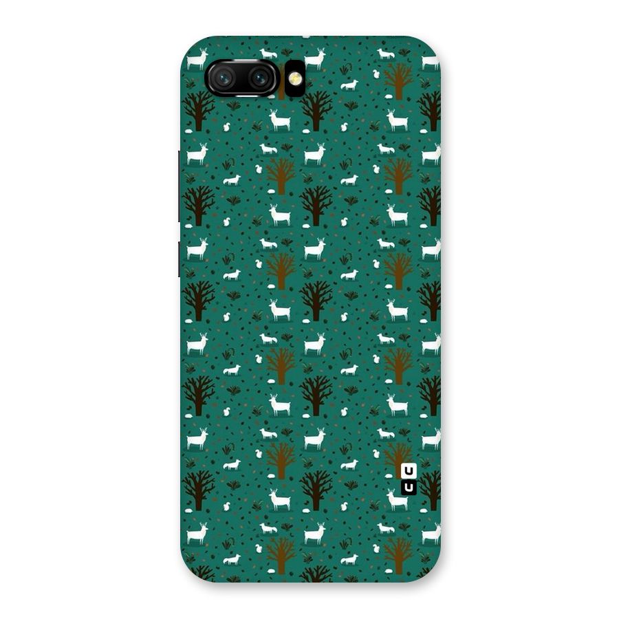 Animal Grass Pattern Back Case for Honor 10