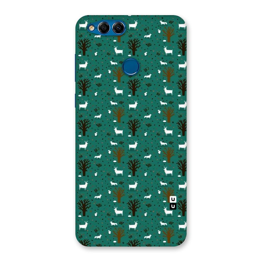 Animal Grass Pattern Back Case for Honor 7X