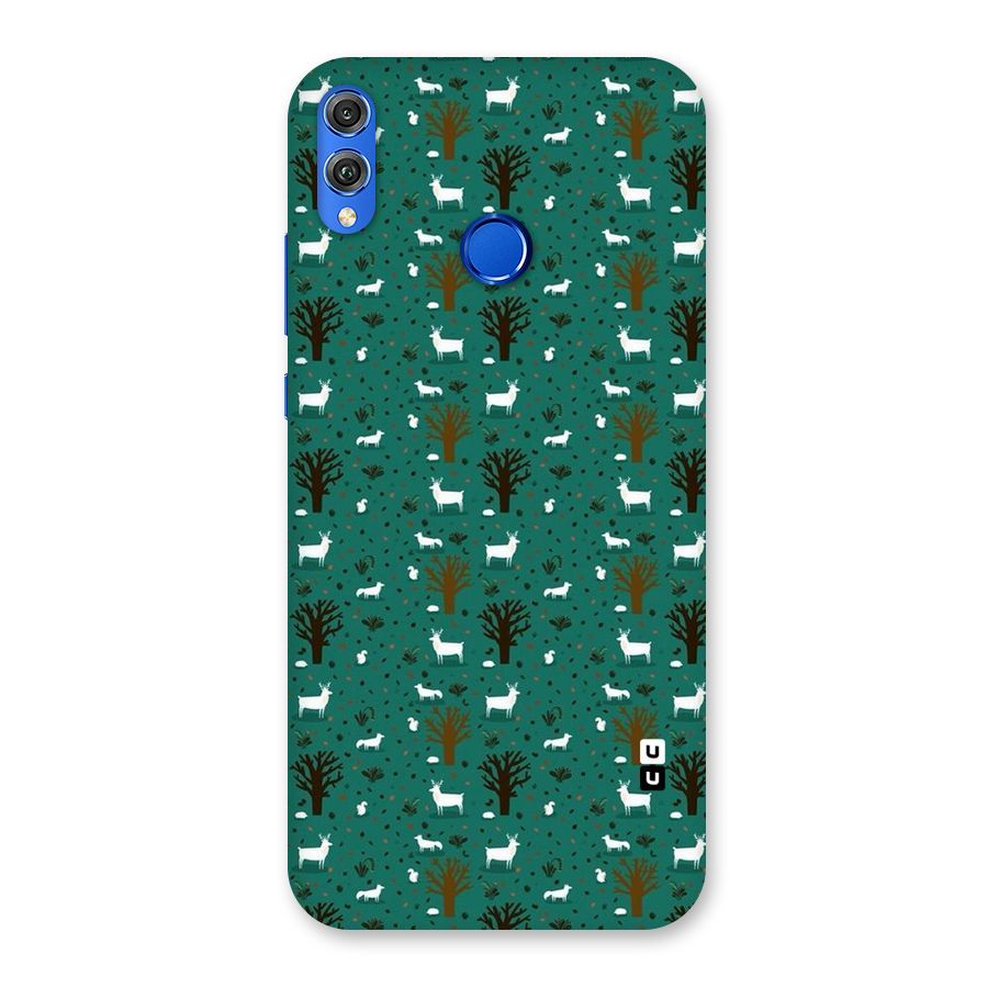 Animal Grass Pattern Back Case for Honor 8X