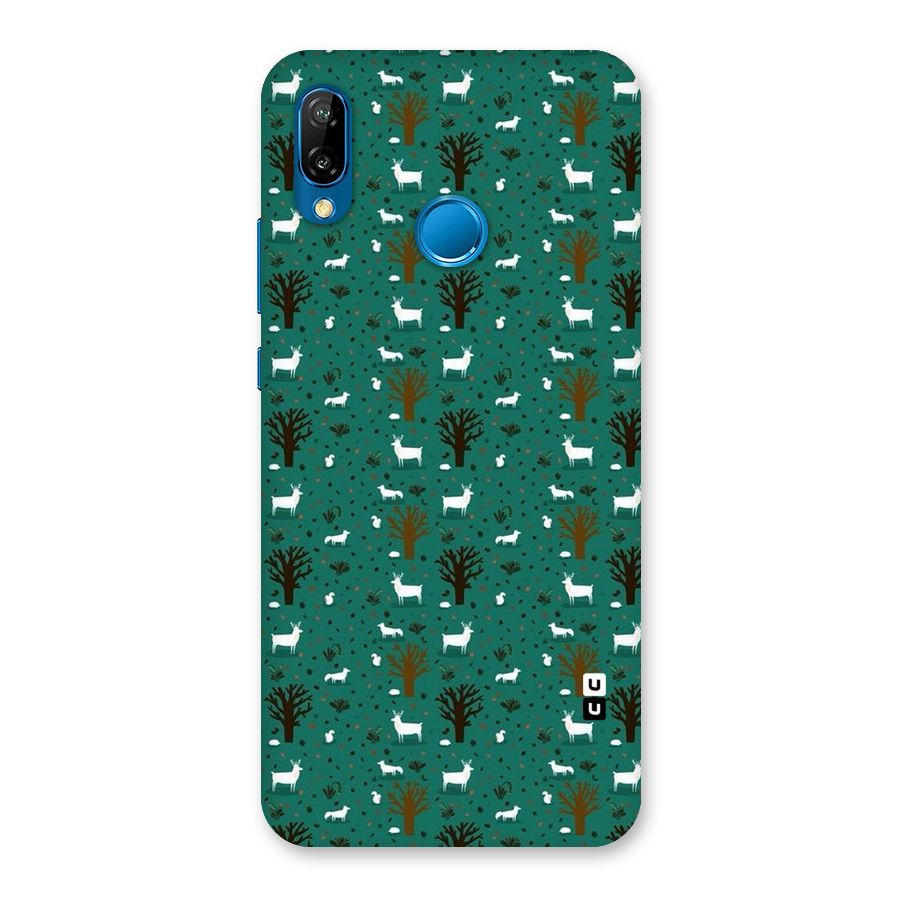 Animal Grass Pattern Back Case for Huawei P20 Lite