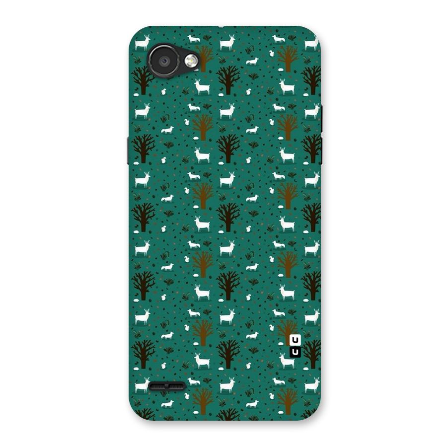 Animal Grass Pattern Back Case for LG Q6