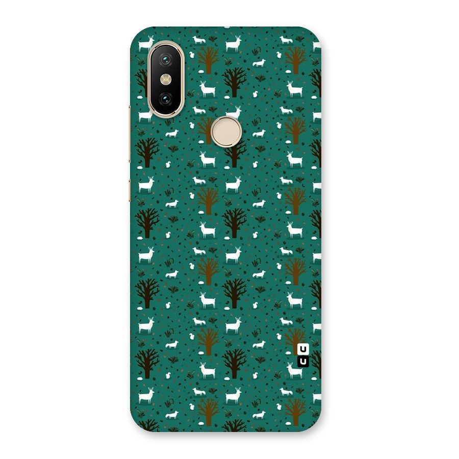 Animal Grass Pattern Back Case for Mi A2