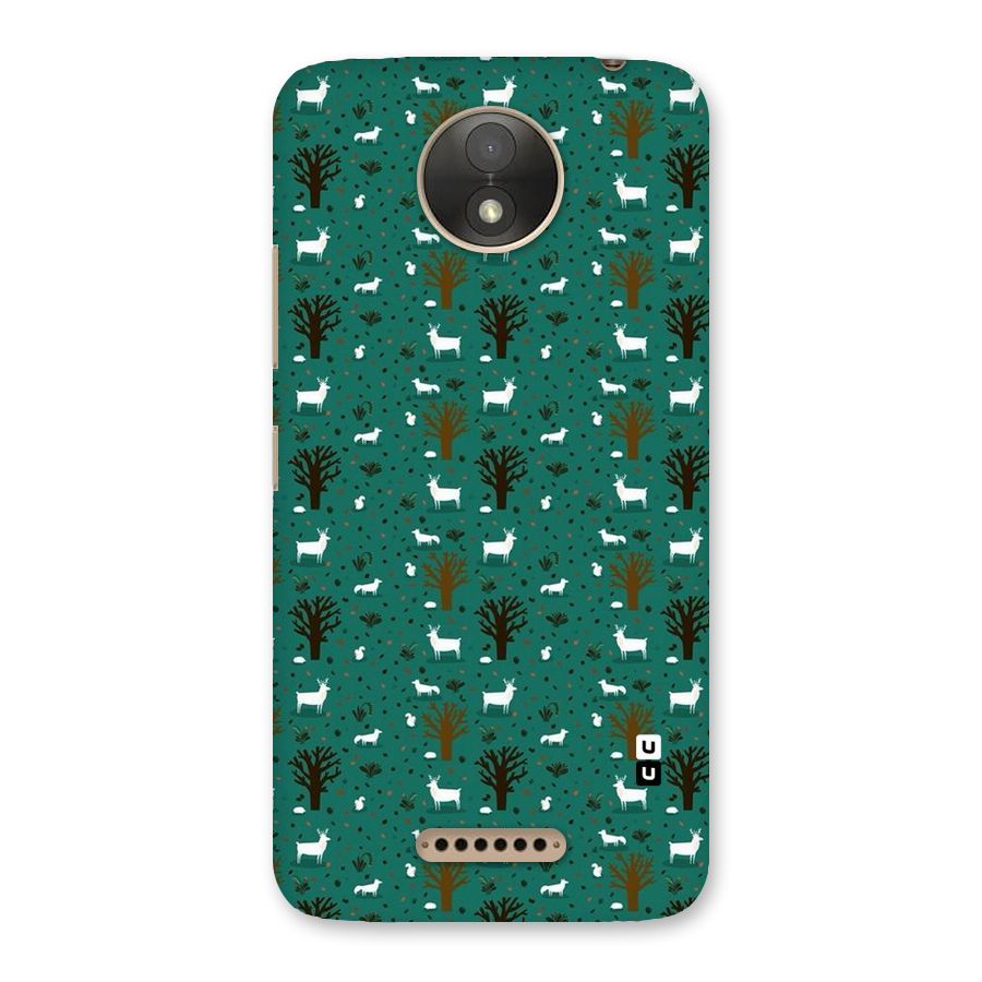 Animal Grass Pattern Back Case for Moto C Plus