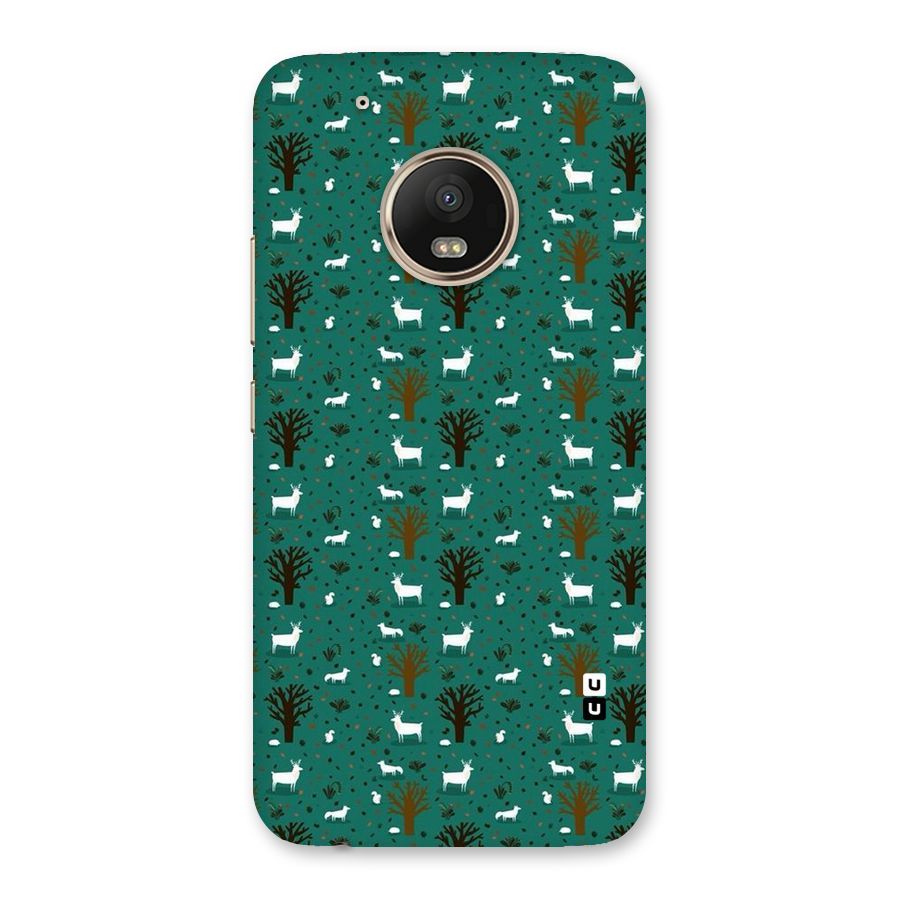 Animal Grass Pattern Back Case for Moto G5 Plus