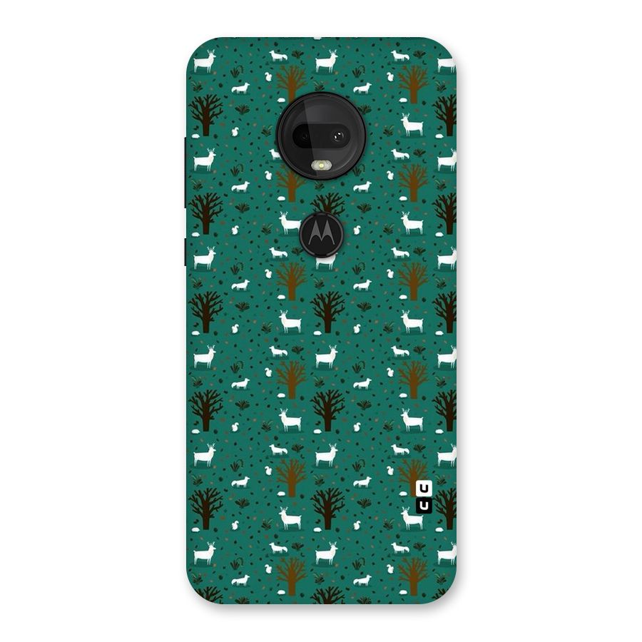 Animal Grass Pattern Back Case for Moto G7