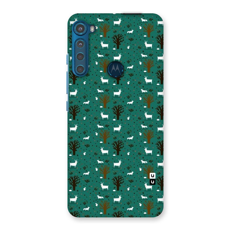Animal Grass Pattern Back Case for Motorola One Fusion Plus
