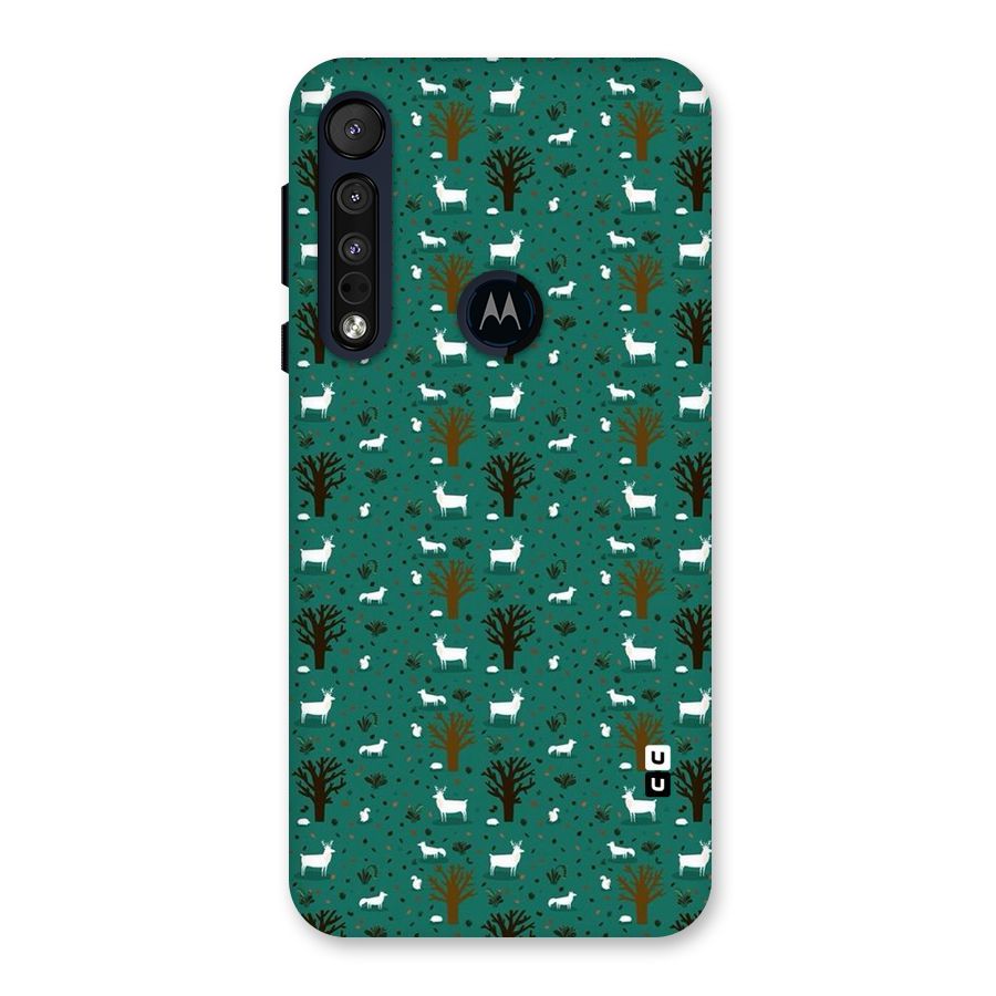 Animal Grass Pattern Back Case for Motorola One Macro