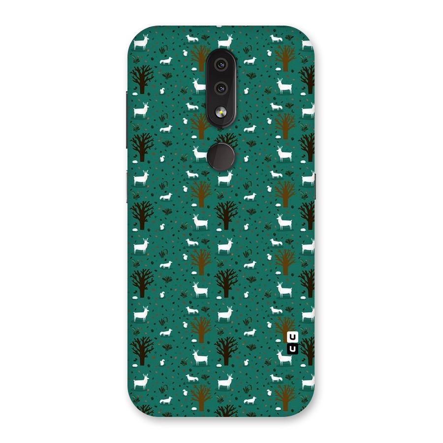 Animal Grass Pattern Back Case for Nokia 4.2