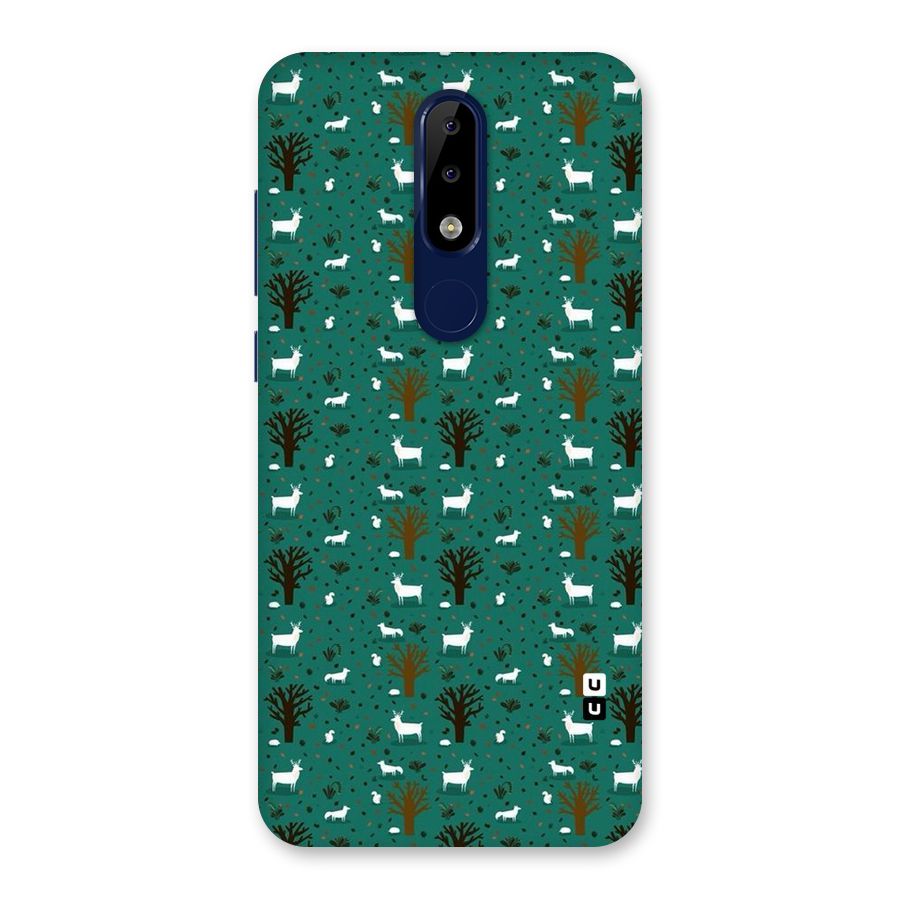 Animal Grass Pattern Back Case for Nokia 5.1 Plus
