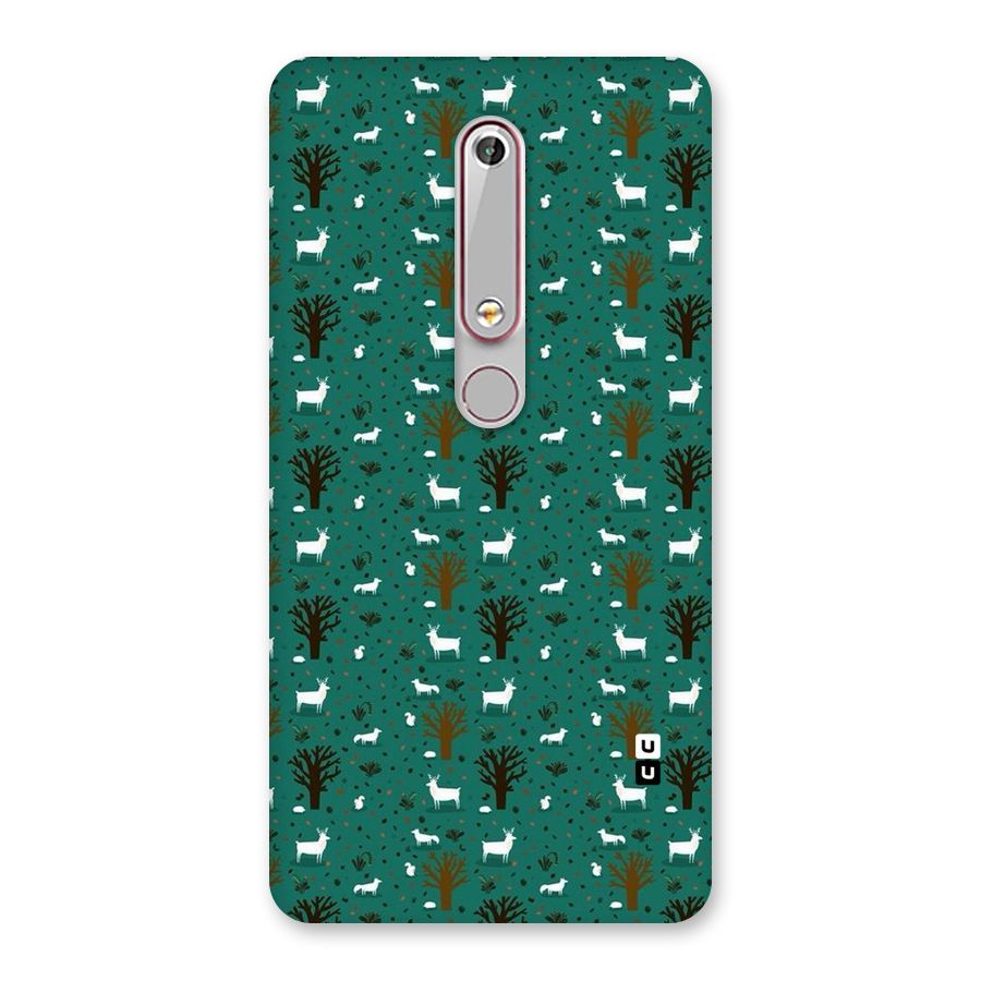 Animal Grass Pattern Back Case for Nokia 6.1