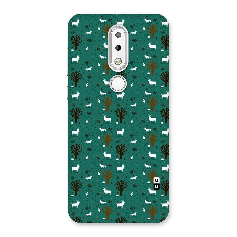 Animal Grass Pattern Back Case for Nokia 6.1 Plus