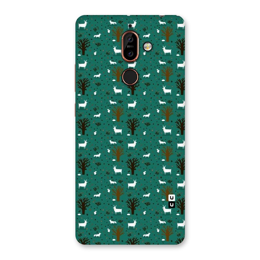 Animal Grass Pattern Back Case for Nokia 7 Plus