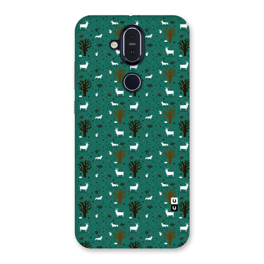 Animal Grass Pattern Back Case for Nokia 8.1