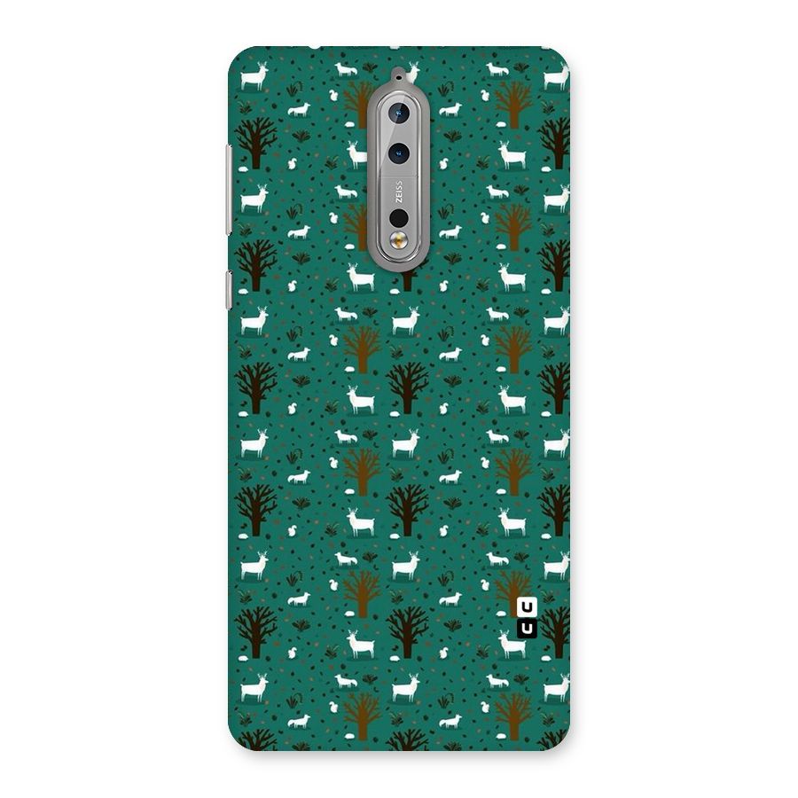 Animal Grass Pattern Back Case for Nokia 8