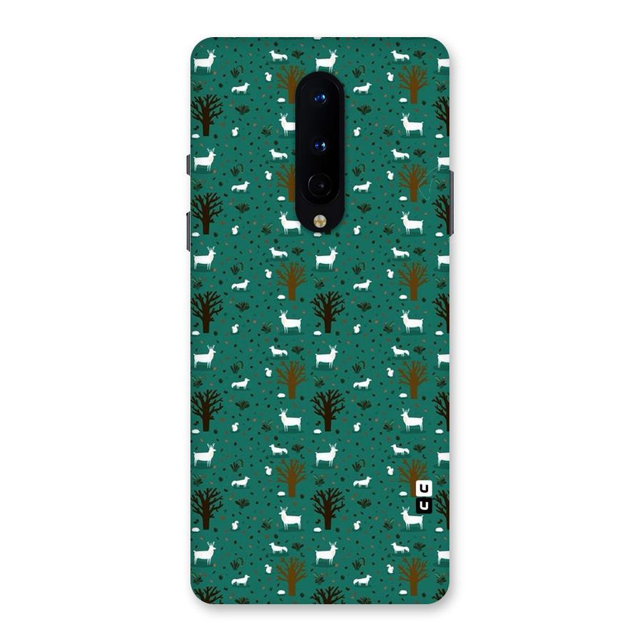 Animal Grass Pattern Back Case for OnePlus 8