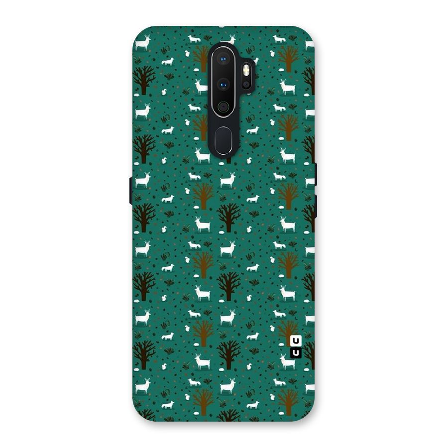 Animal Grass Pattern Back Case for Oppo A5 (2020)