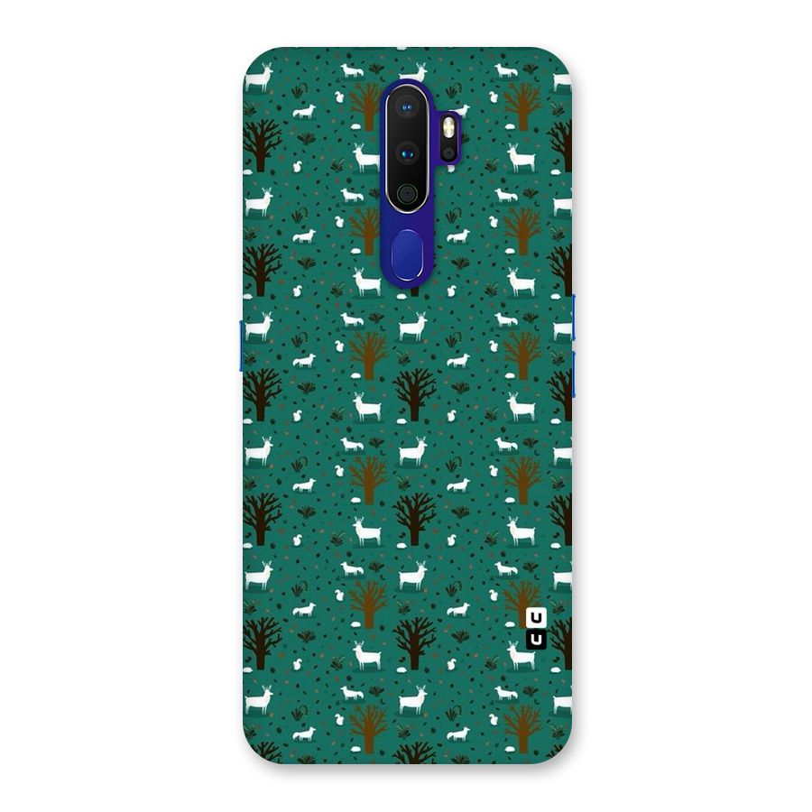 Animal Grass Pattern Back Case for Oppo A9 (2020)