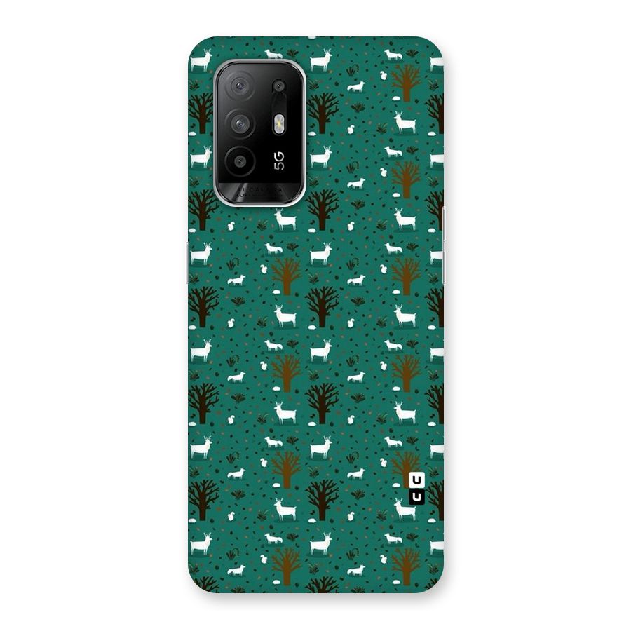 Animal Grass Pattern Back Case for Oppo F19 Pro Plus 5G