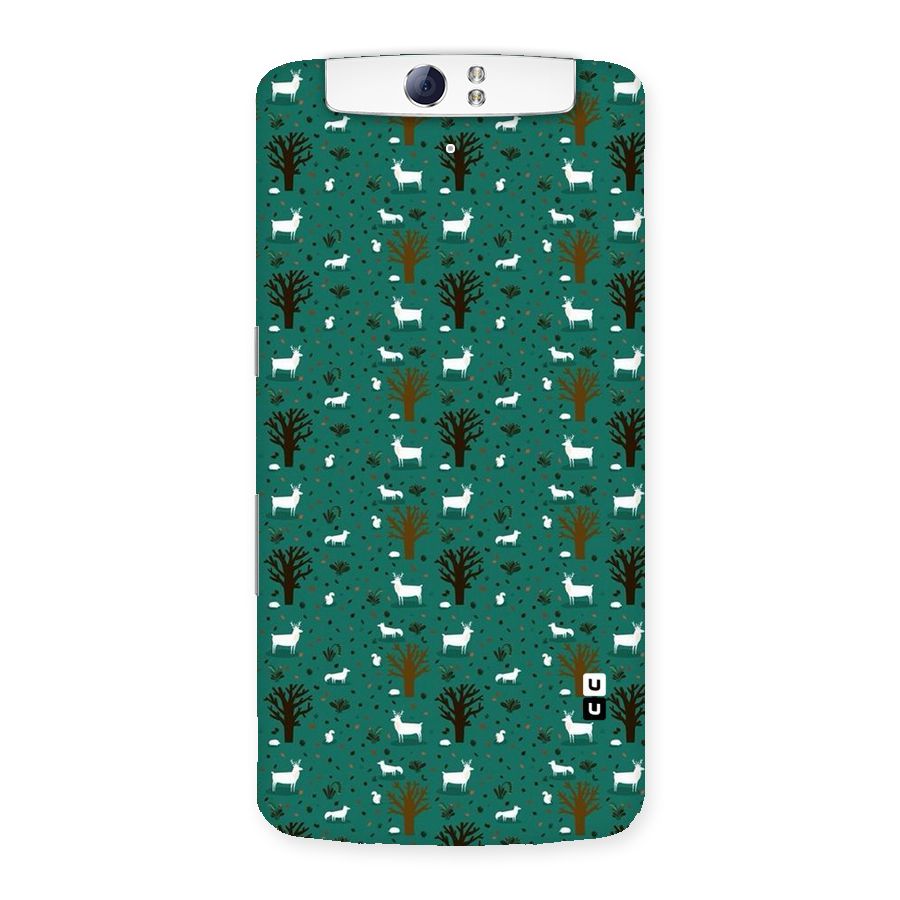 Animal Grass Pattern Back Case for Oppo N1