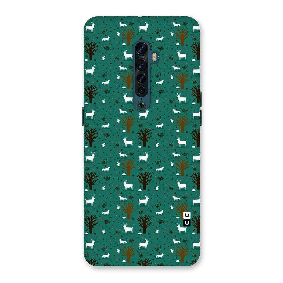 Animal Grass Pattern Back Case for Oppo Reno2