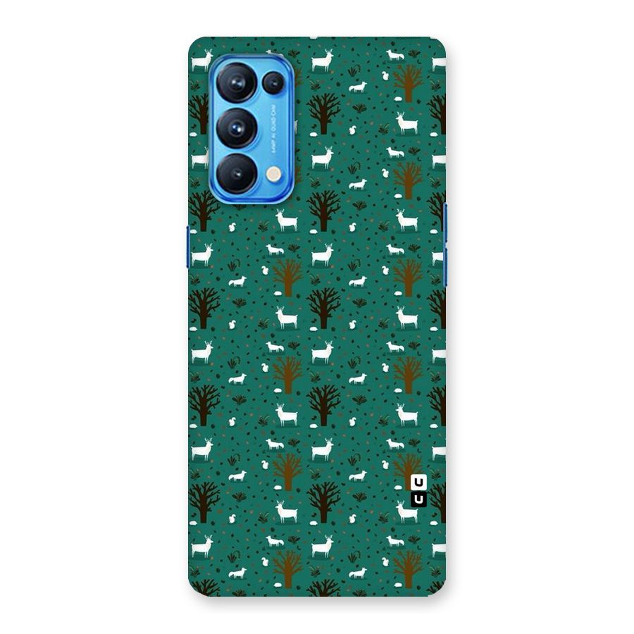 Animal Grass Pattern Back Case for Oppo Reno5 Pro 5G