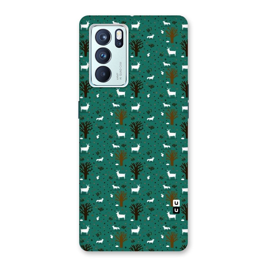 Animal Grass Pattern Back Case for Oppo Reno6 Pro 5G