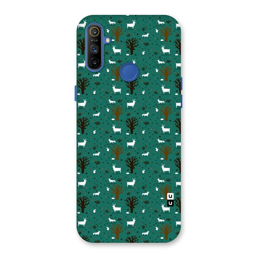 Animal Grass Pattern Back Case for Realme Narzo 10A