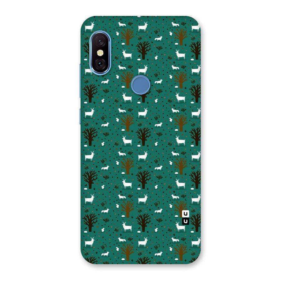 Animal Grass Pattern Back Case for Redmi Note 6 Pro