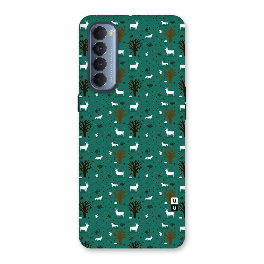 Animal Grass Pattern Back Case for Reno4 Pro