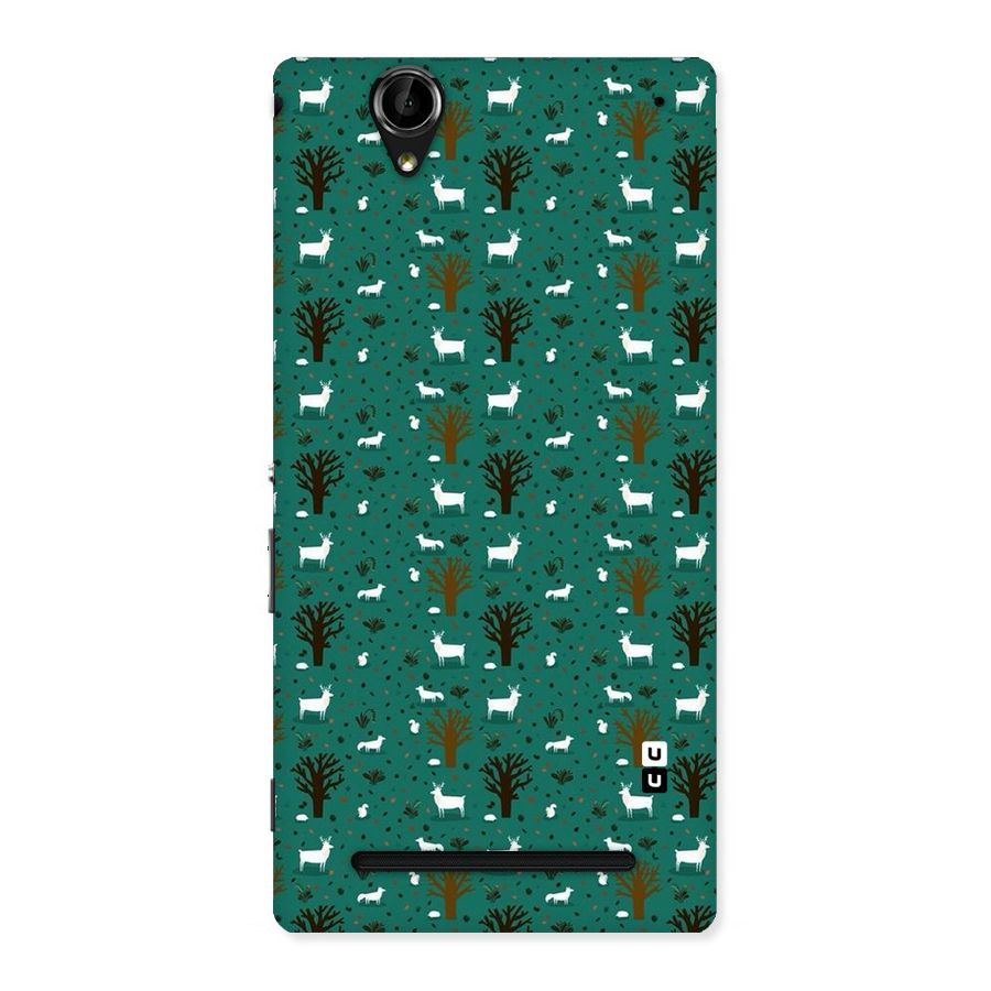 Animal Grass Pattern Back Case for Sony Xperia T2