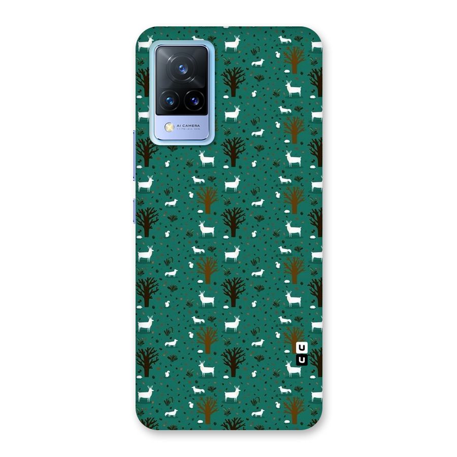 Animal Grass Pattern Back Case for Vivo V21 5G
