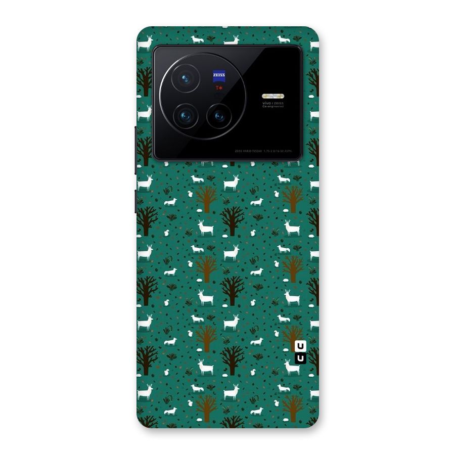 Animal Grass Pattern Back Case for Vivo X80
