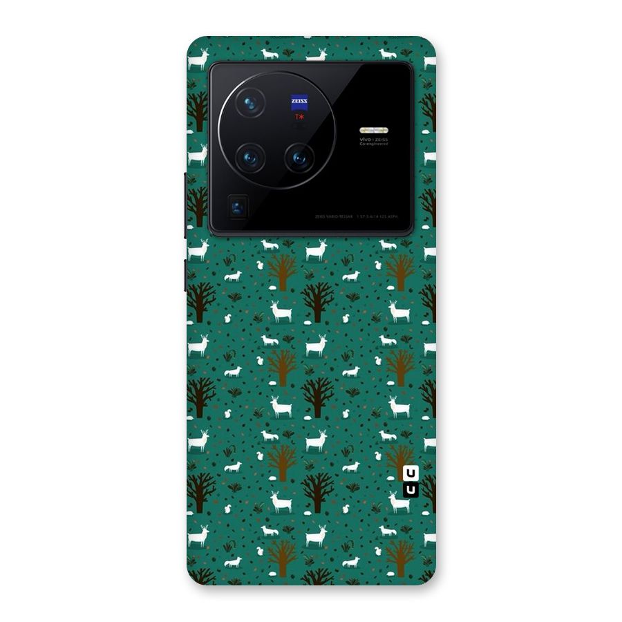 Animal Grass Pattern Back Case for Vivo X80 Pro