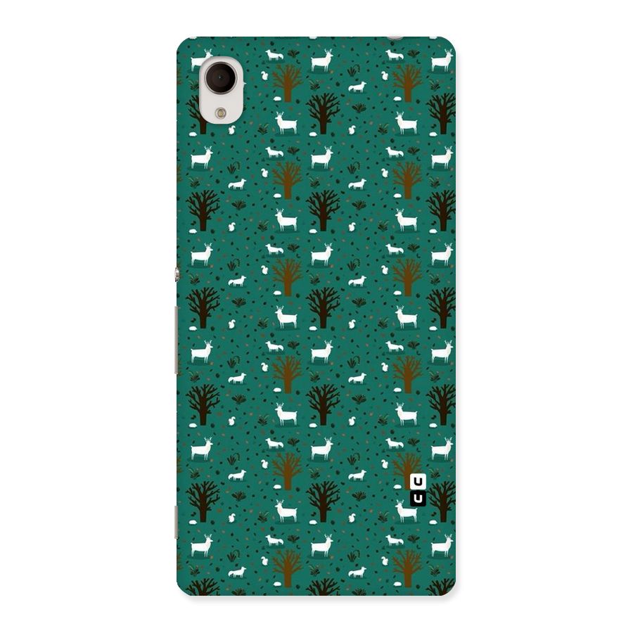 Animal Grass Pattern Back Case for Xperia M4 Aqua