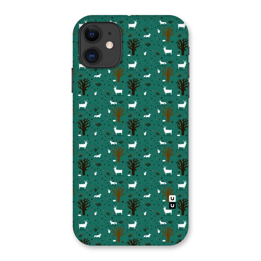 Animal Grass Pattern Back Case for iPhone 11