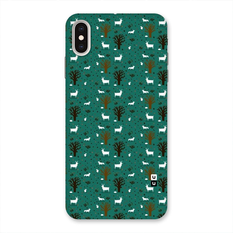 Animal Grass Pattern Back Case for iPhone XS Max