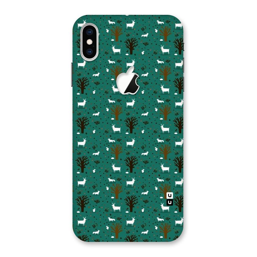 Animal Grass Pattern Back Case for iPhone XS Max Apple Cut