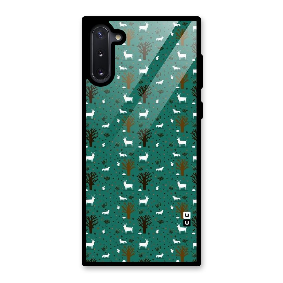 Animal Grass Pattern Glass Back Case for Galaxy Note 10