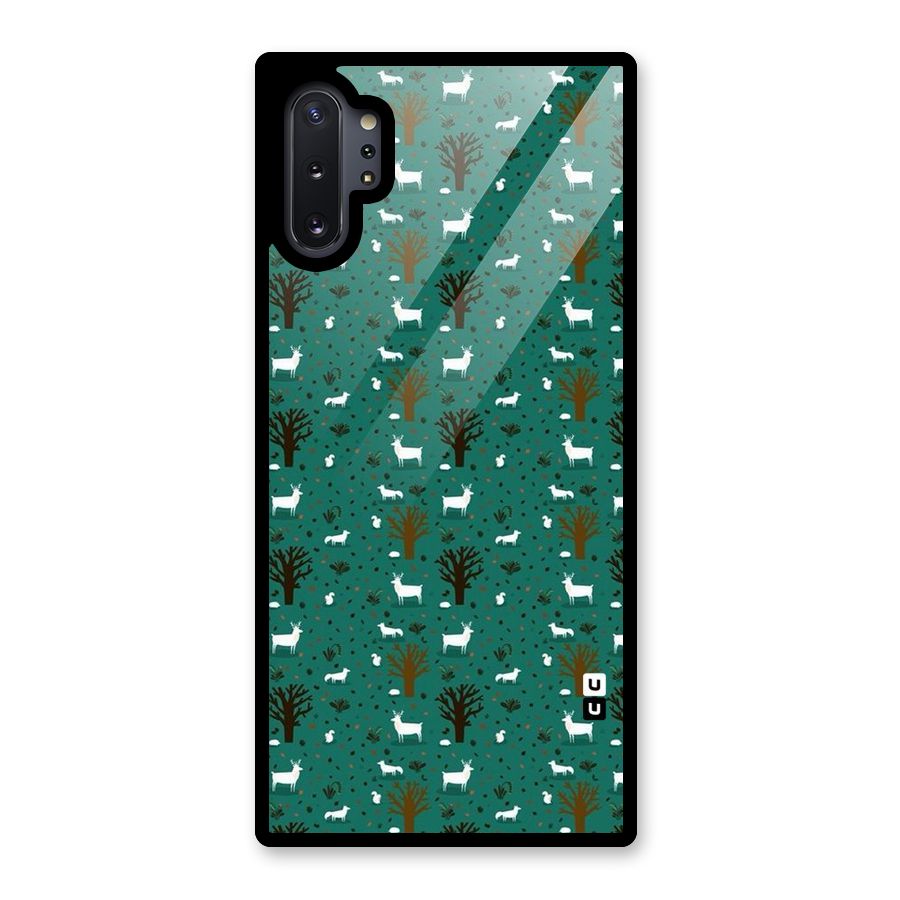 Animal Grass Pattern Glass Back Case for Galaxy Note 10 Plus