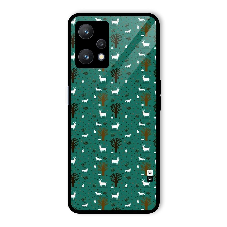 Animal Grass Pattern Glass Back Case for Realme 9 Pro 5G