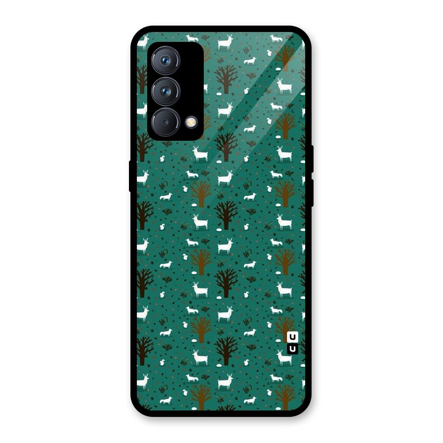 Animal Grass Pattern Glass Back Case for Realme GT Master Edition