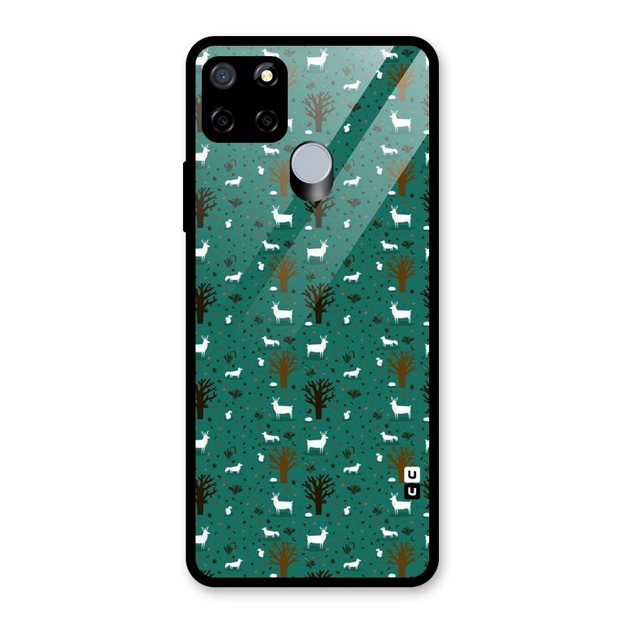 Animal Grass Pattern Glass Back Case for Realme Narzo 20