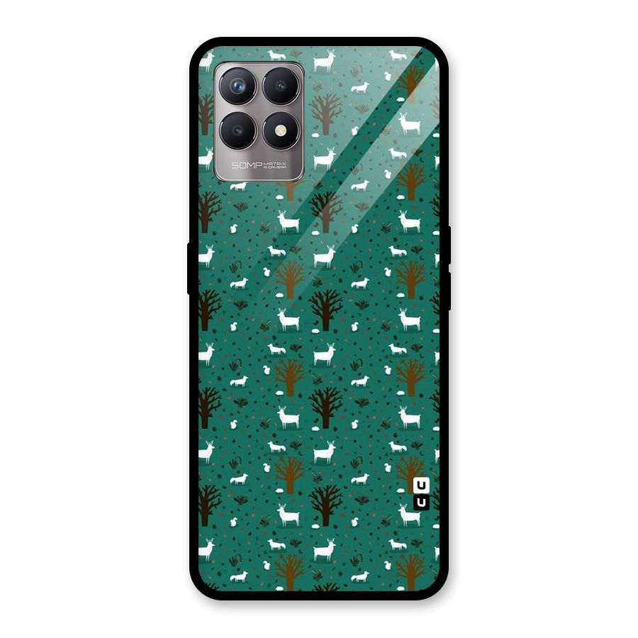 Animal Grass Pattern Glass Back Case for Realme Narzo 50