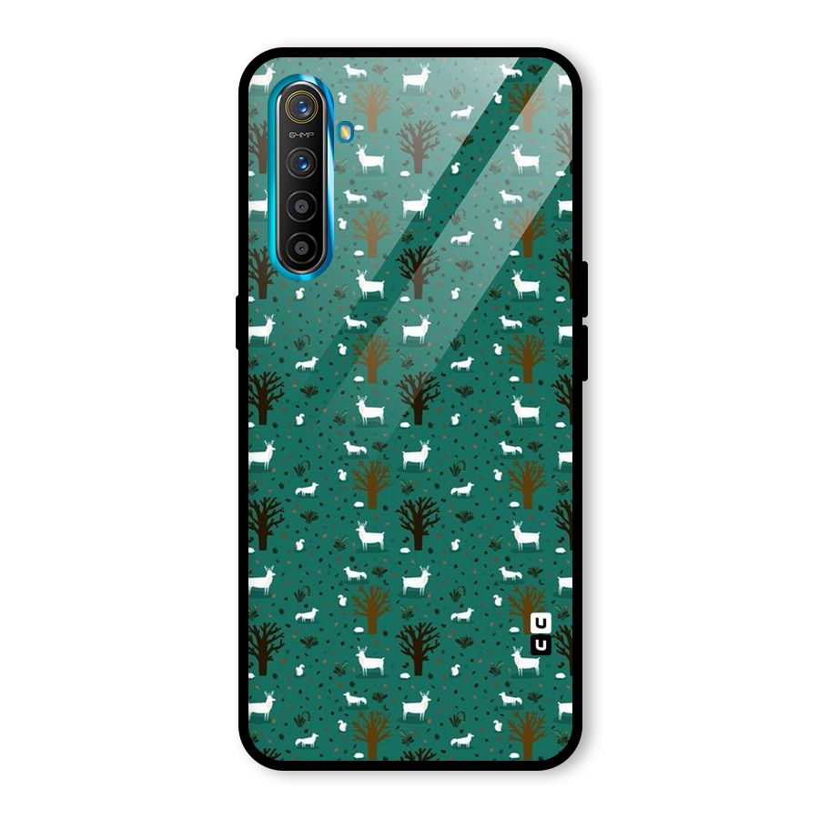 Animal Grass Pattern Glass Back Case for Realme X2
