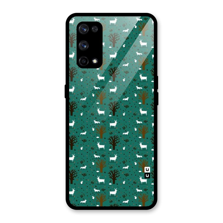 Animal Grass Pattern Glass Back Case for Realme X7 Pro