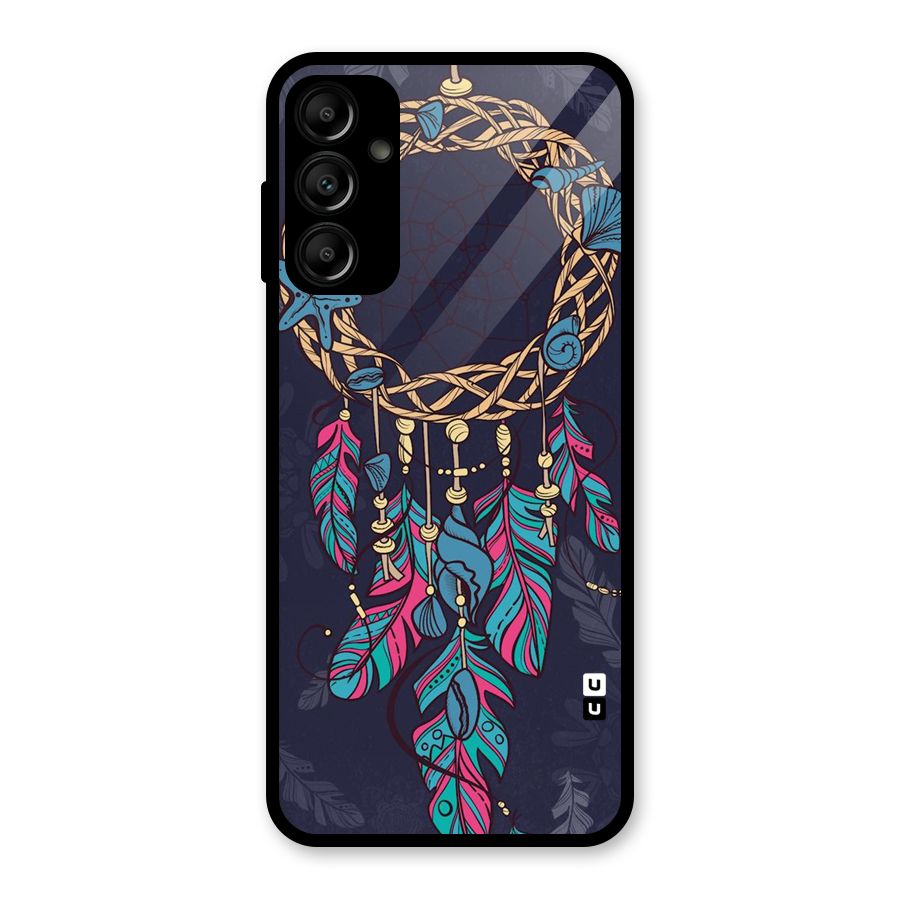 Animated Dream Catcher Glass Back Case for Galaxy A14 5G