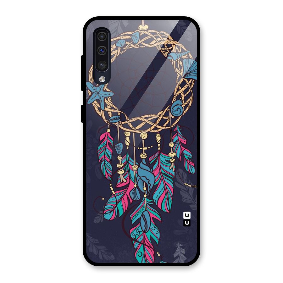 Animated Dream Catcher Glass Back Case for Galaxy A30s